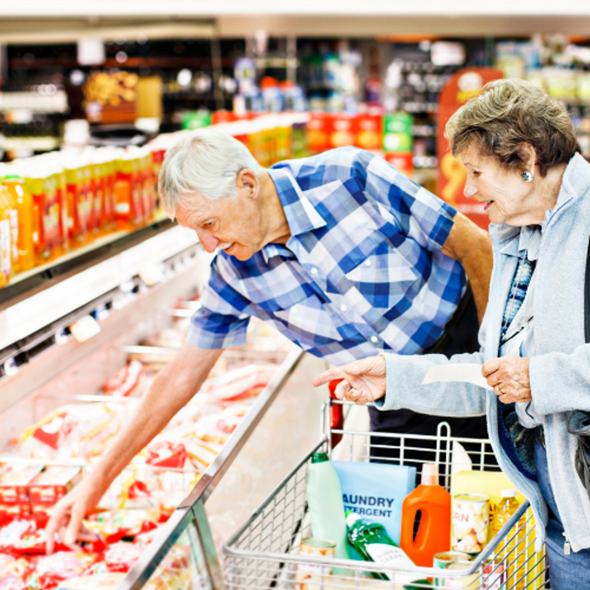 People With Supermarket Fridge