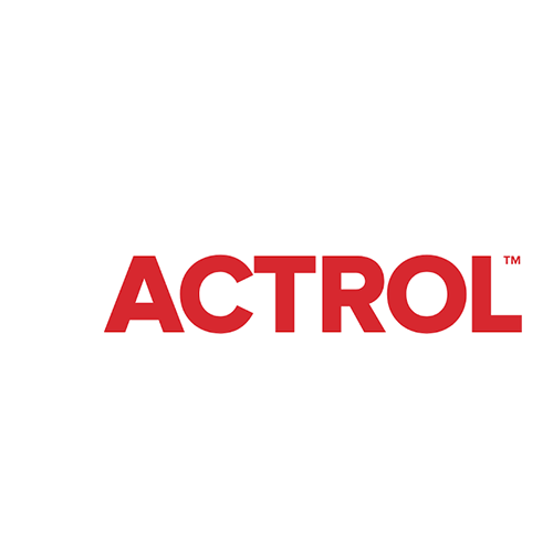 The red Actrol logo on a white background 