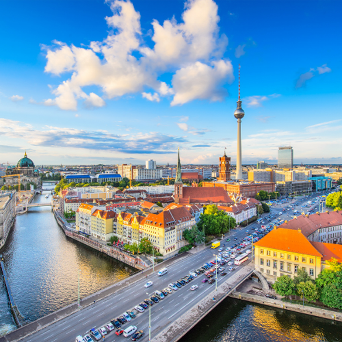 An image of a City in Germany from above