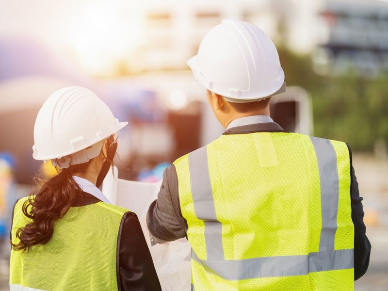 People On Site In Hi Vis