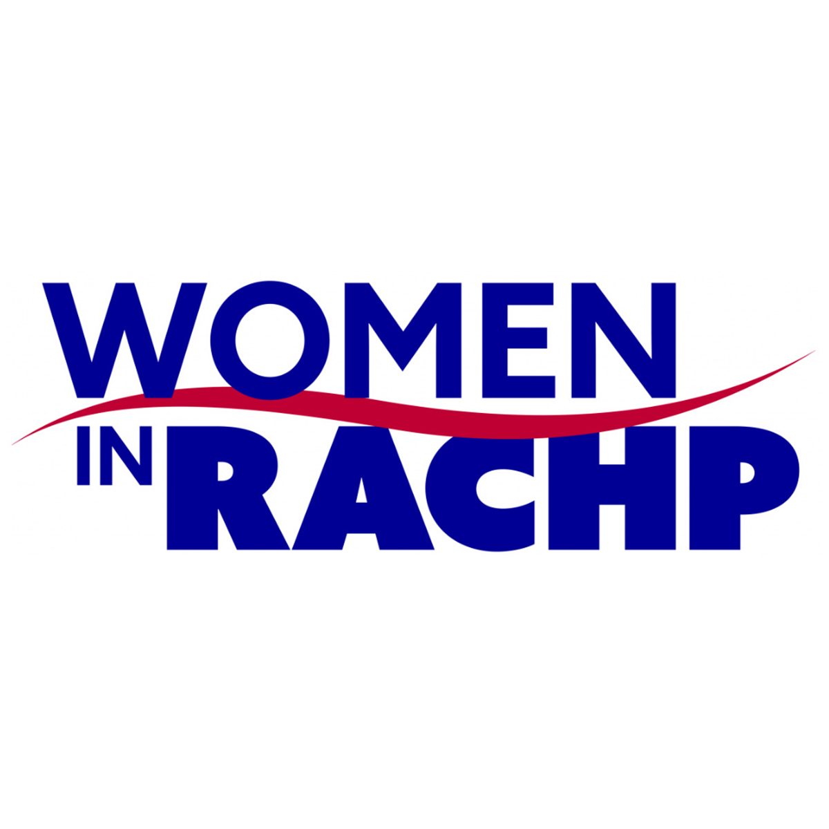 The Women in RACHP logo in blue text on a white background