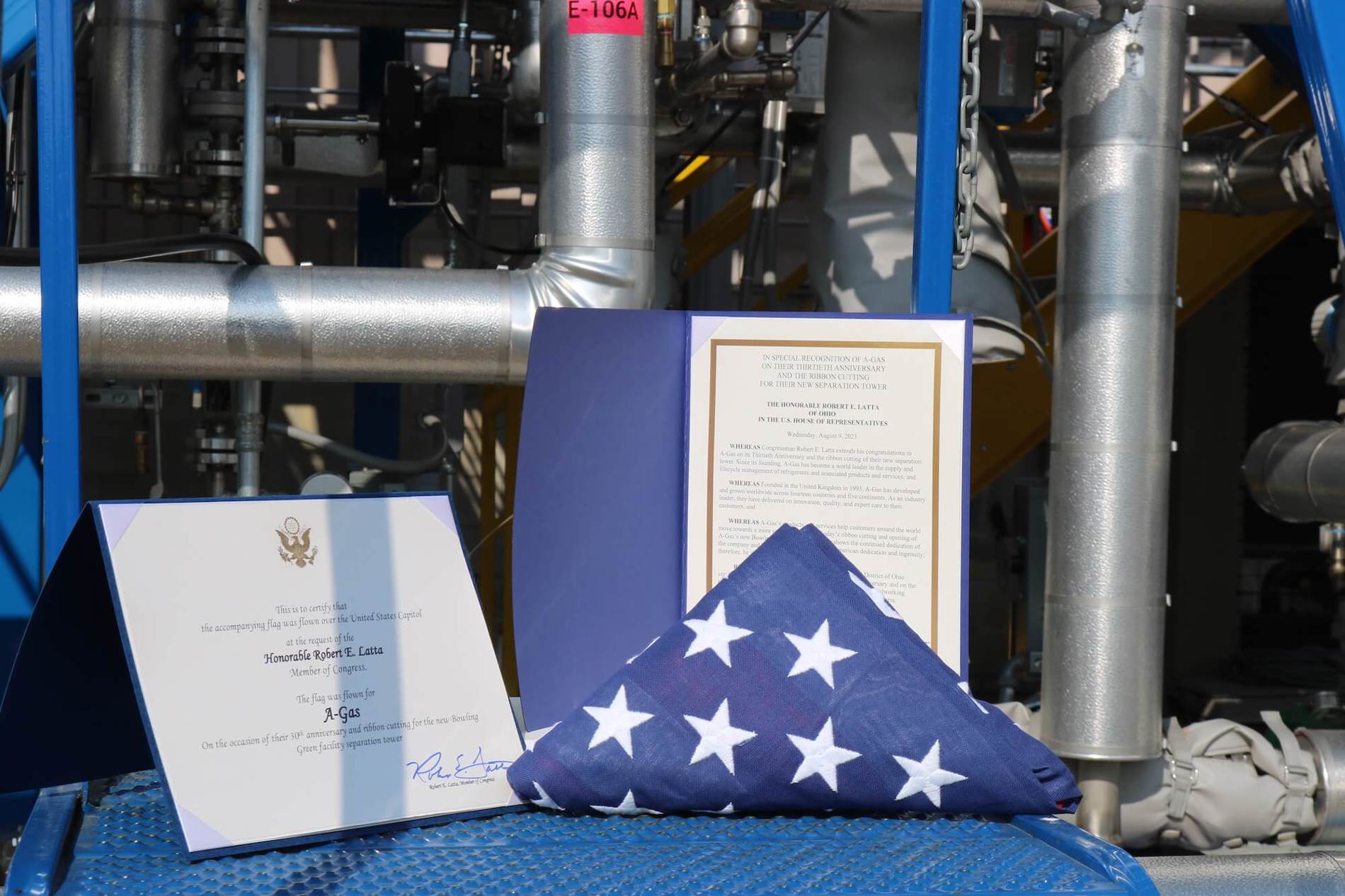 Flag & Honors From Congressman Bob Latta 