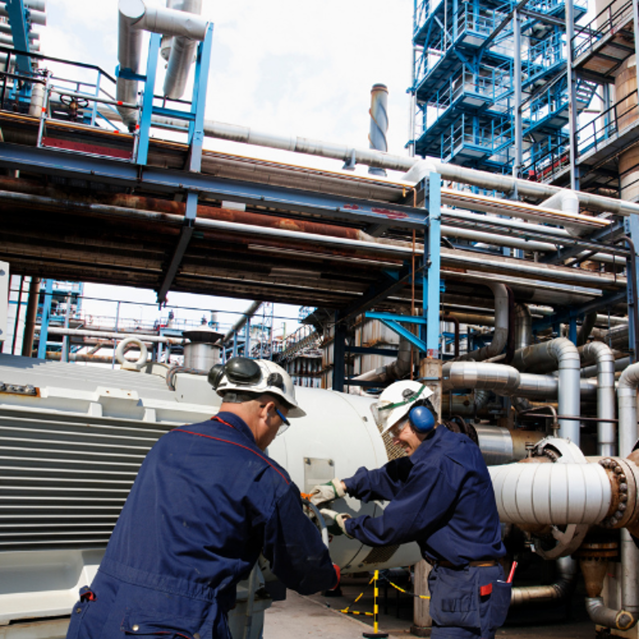 Stock People Working On Site