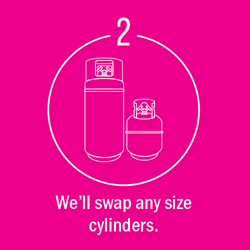 We'll swap any size cylinders