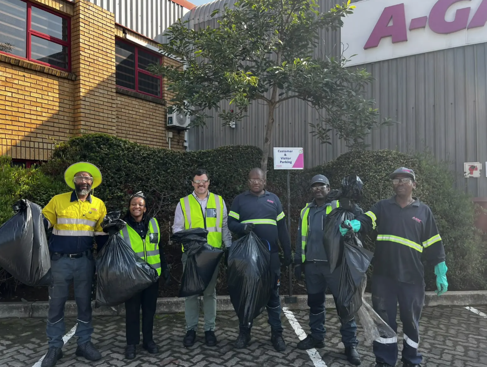 Staff at A-Gas Africa taking part in the Chicken Run 