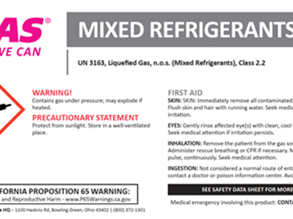 An infographic about mixed refrigerants with the A-Gas logo in the top-left corner