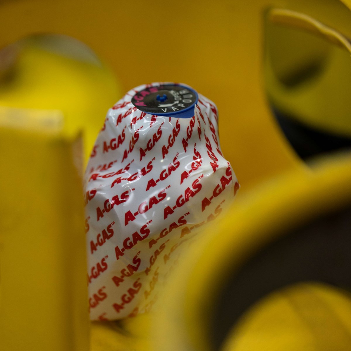 tamper proof sleeve applied to cylinder valve