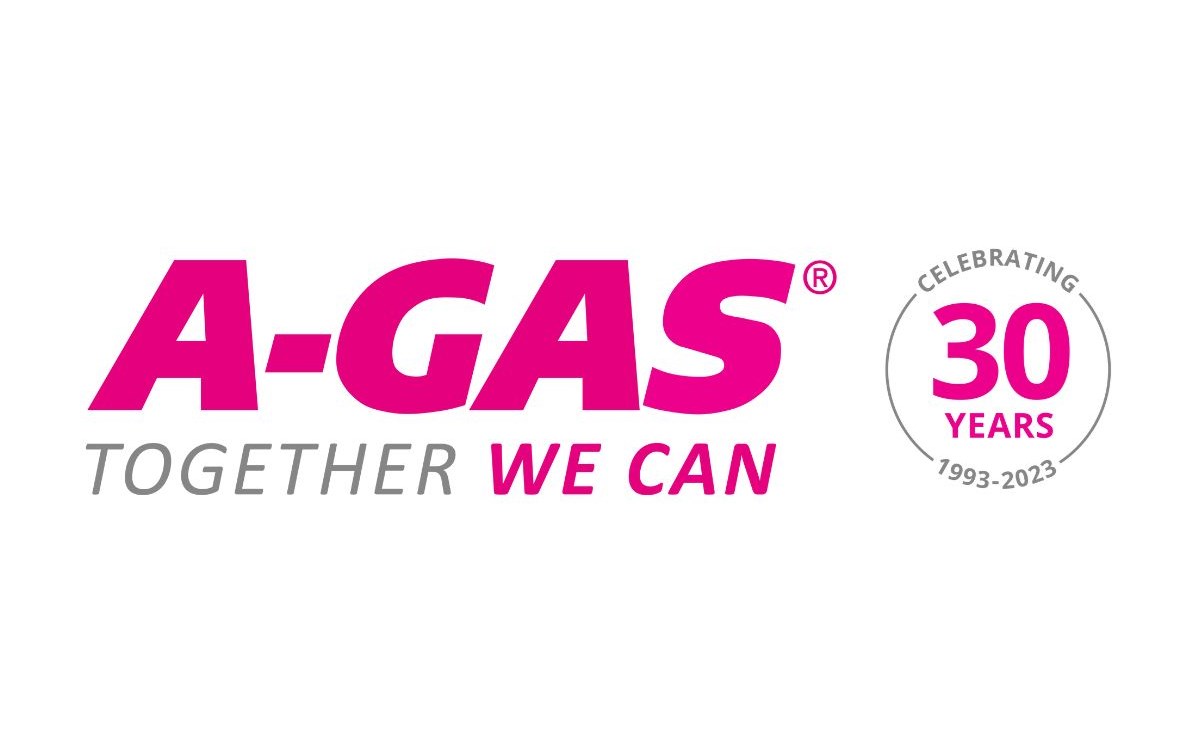 Rectangle logo in pink text on a white background